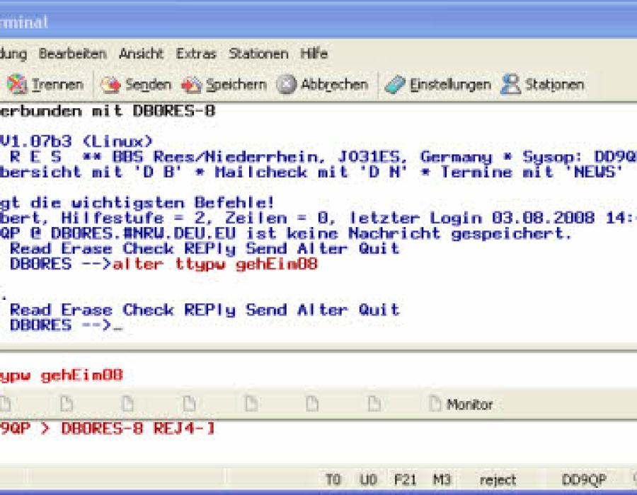 Mailbox-Passwort setzen