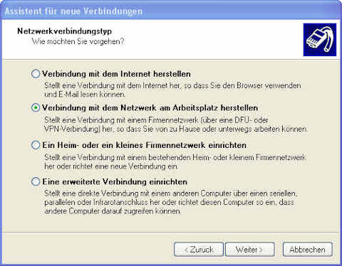 Verbindung mit dem Netzwerk am Arbeitsplatz herstellen Verbindung mit dem Netzwerk am Arbeitsplatz herstellen